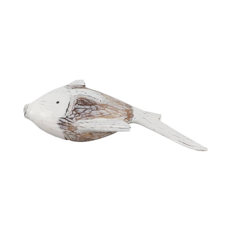 Wood, 11 Flounder Fish, Natural/white