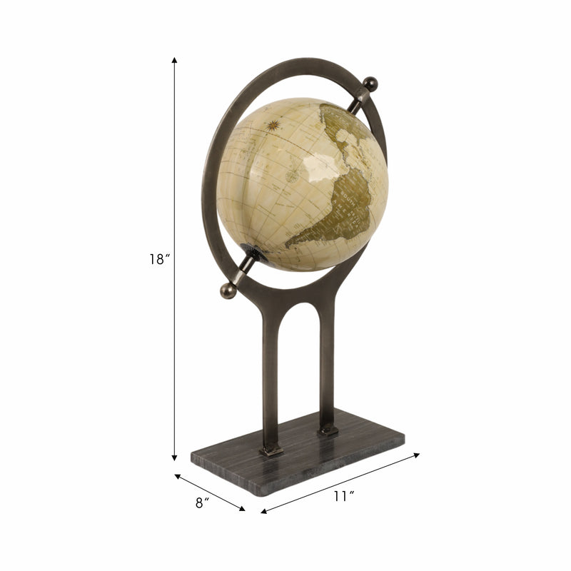 18 Hadley Metal Globe