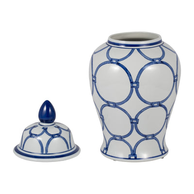 CER, 18 LINKS TEMPLE JAR, BLUE/WHITE