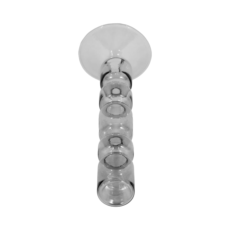 10 Mixed Bubble Taper Candleholder, Smoke