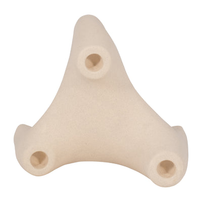 Stoneware, 9 3-taper Candle Holder, Ivory