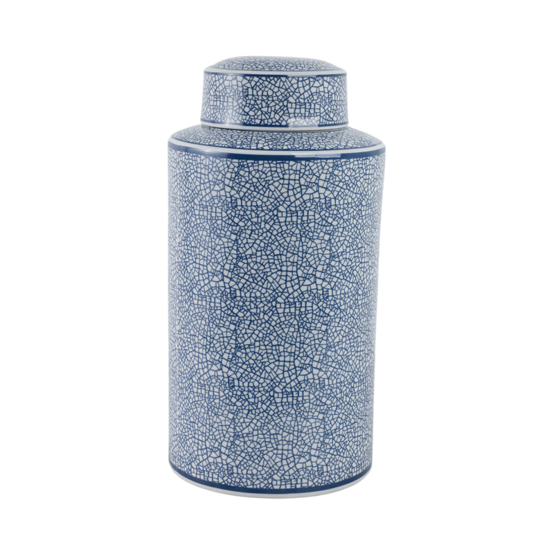 Ceramic 16 Jar, Crackle Blue