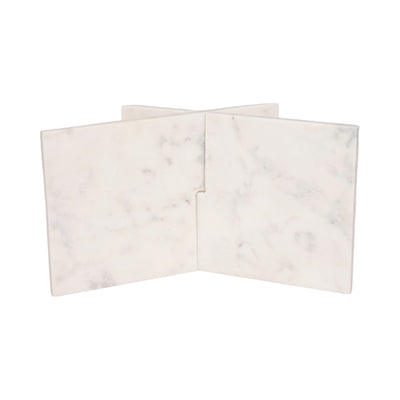 18 Marble Bookstand, White