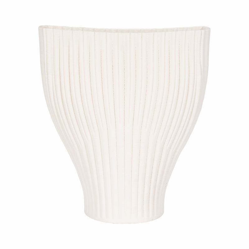 14 BELLO 3D PRINTED VASE, IVORY/BEIGE