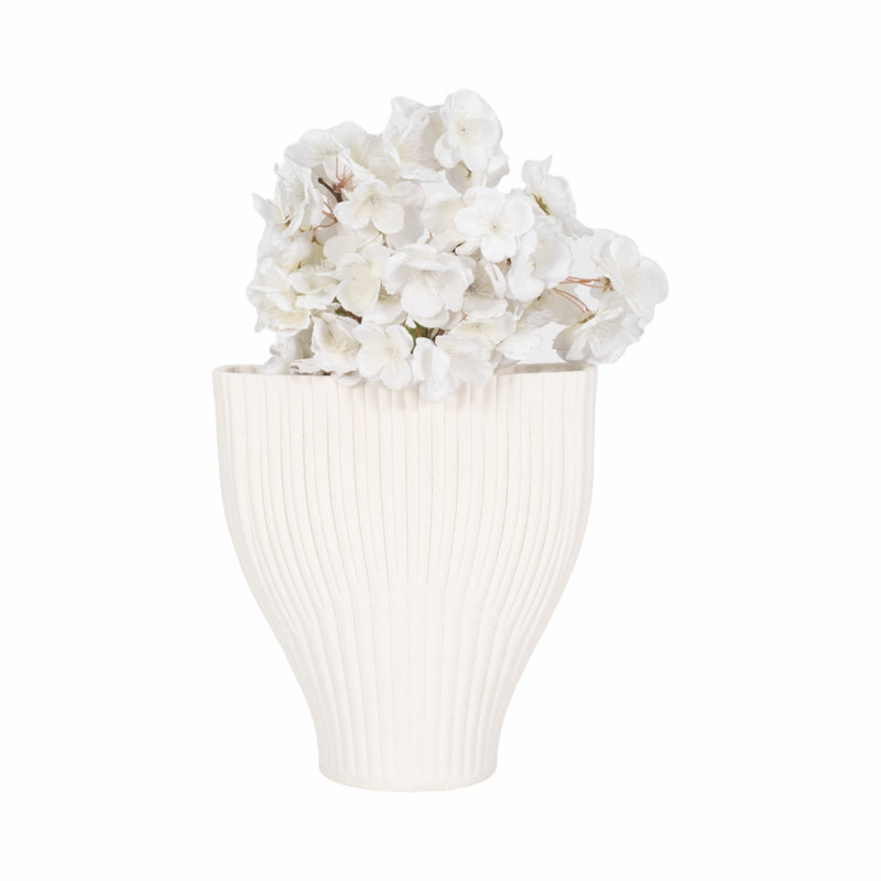 9 BELLO 3D PRINTED VASE, IVORY/BEIGE