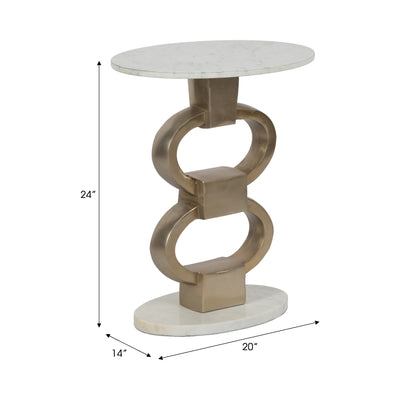 24 Dephine Gold Link Table