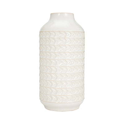 CER, 13H AZTEC VASE, IVORY