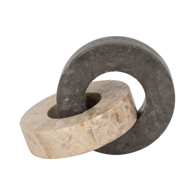 Marble, 9 2-circle Links, 2-tone