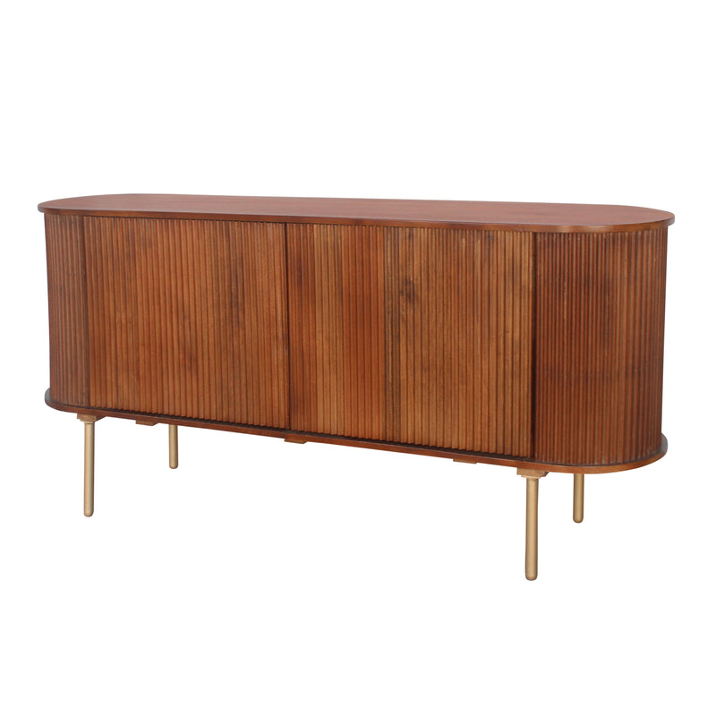 63 Rounded Ridges Sideboard, Brown