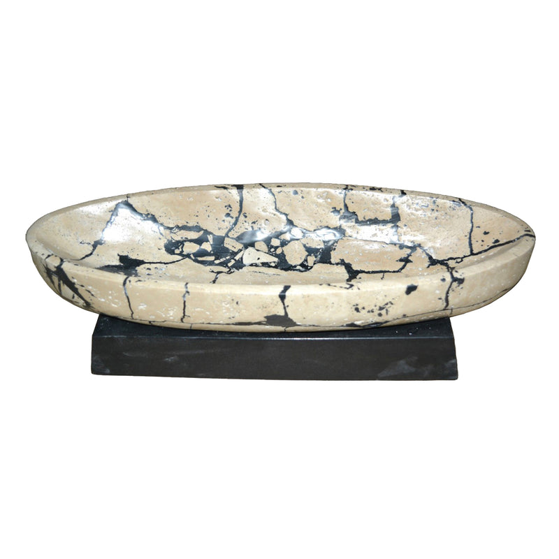 18 Gorda Crackle Travertine Bowl