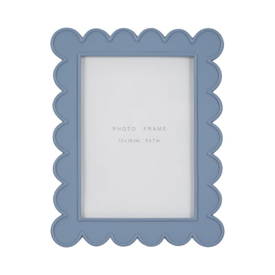 5x7 Scallop Edge Photo Frame, Blue