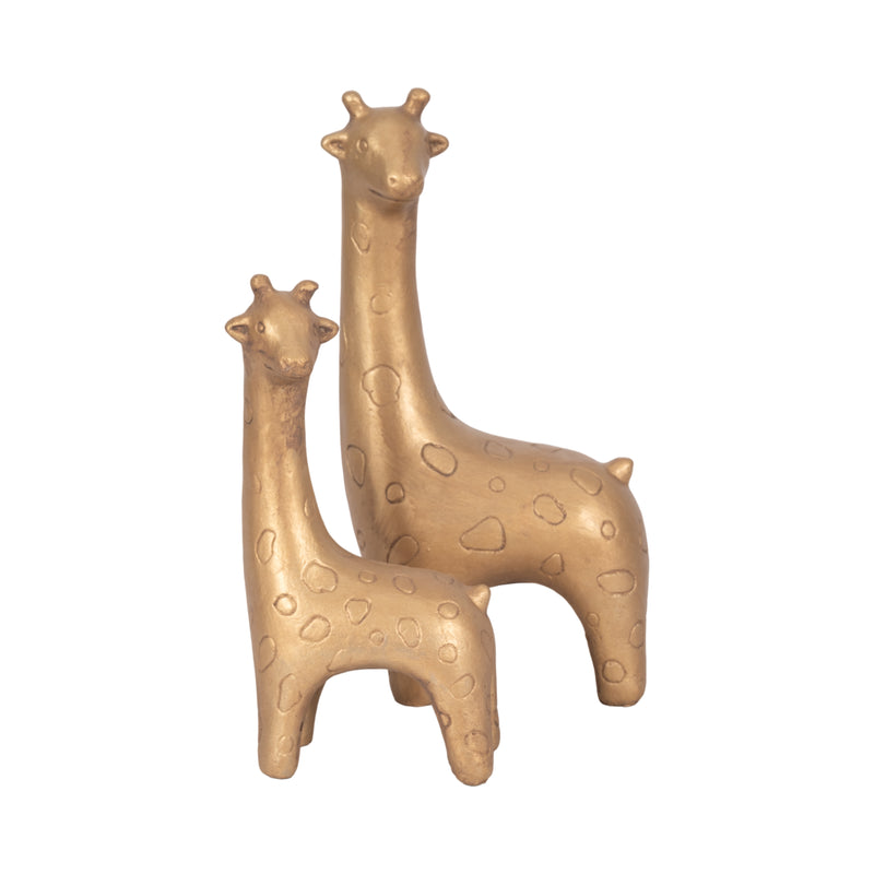 9 Standing Giraffe, Gold