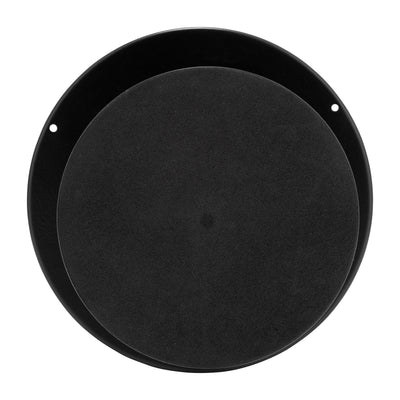 Ec Metal,8,flat Round Base Planter,black