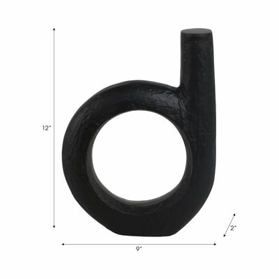 Metal, 12 Looped Sculpture, Black