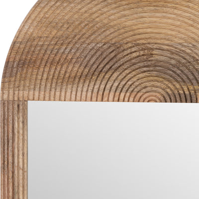 WOOD, 34LX18W OVAL MIRROR, BROWN