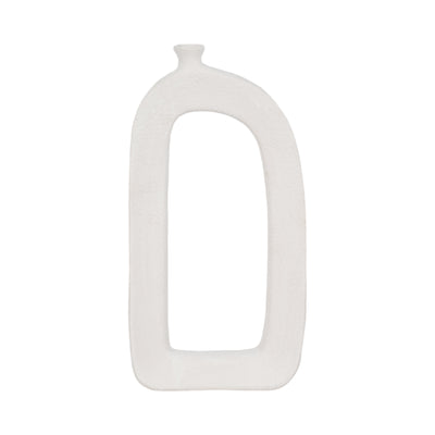 14 Open Cut-out Rough Vase, White