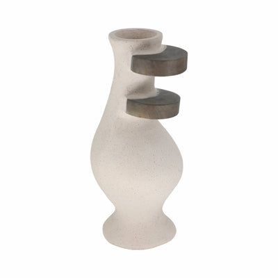 Ecomix, 15 Abstract Vase, Ivory