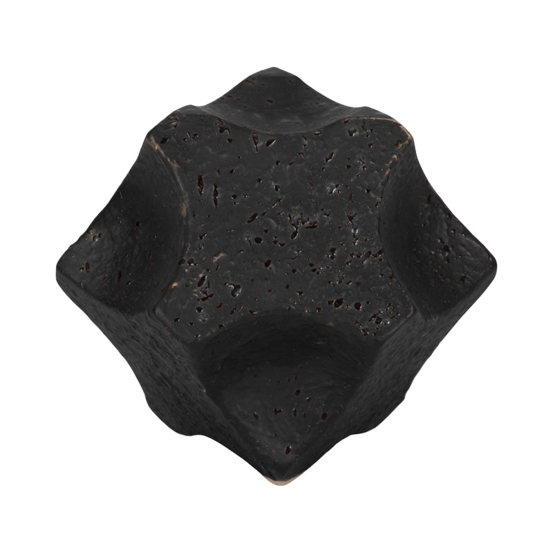 5 Textured Geometric Orb, Black