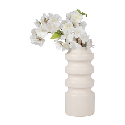 CER, 11 TIERED VASE, WHITE