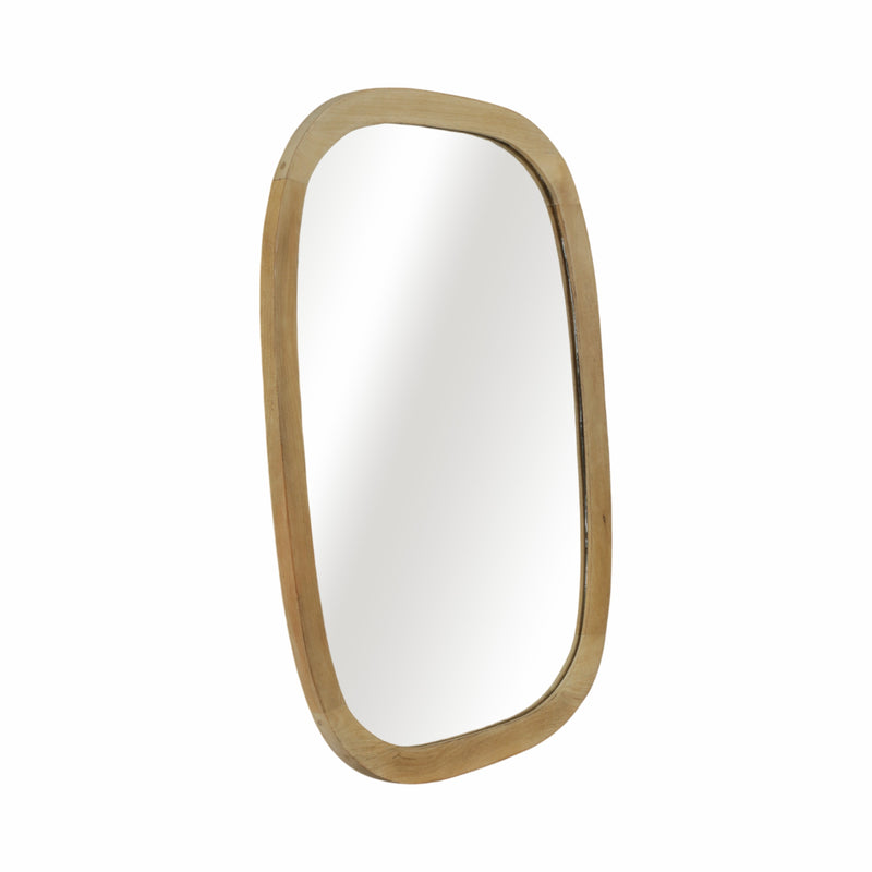 40x30  Curved Rectangular Mirror, Natural