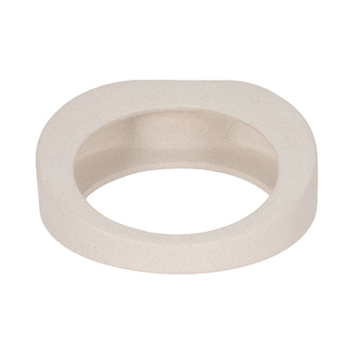 8 Sand Glaze Loop Object, White