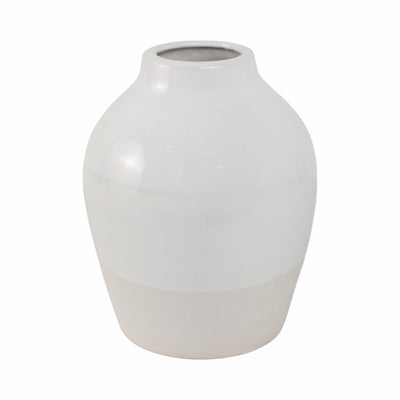 CLAY, 11 2-TONE REACTIVE VASE, IVORY