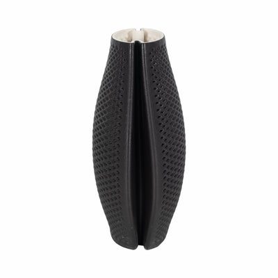 15 FERNANDO 3D PRINTED VASE, BLACK