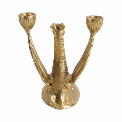 Metal, 6 Giraffe W/ Wings 2 Taper Candle Holder,