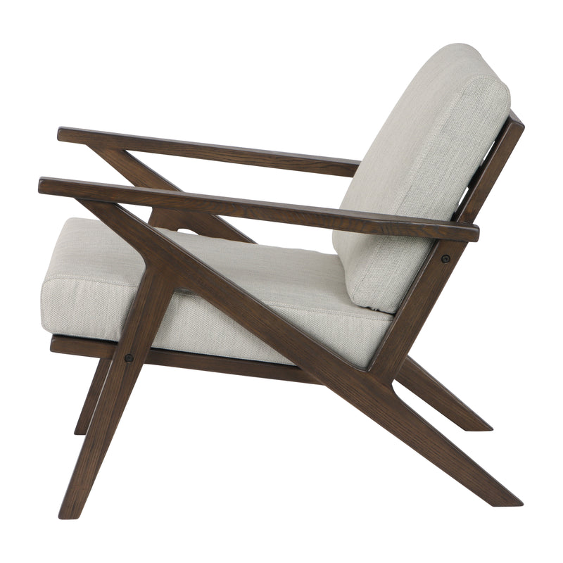 32 Cressida Wood Accent Chair, Ivory