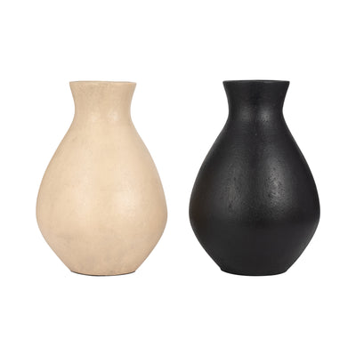 TERRACOTTA, 19 ORGANIC VASE, BLACK