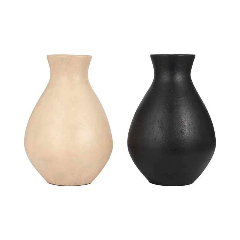 TERRACOTTA, 19 ORGANIC VASE, BLACK