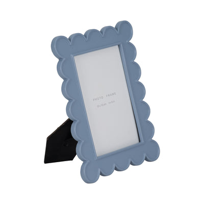 4x6 Scallop Edge Photo Frame, Blue