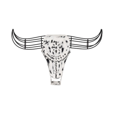 METAL, 12H BUFFALO WALL ACCENT, BLACK/WHITE