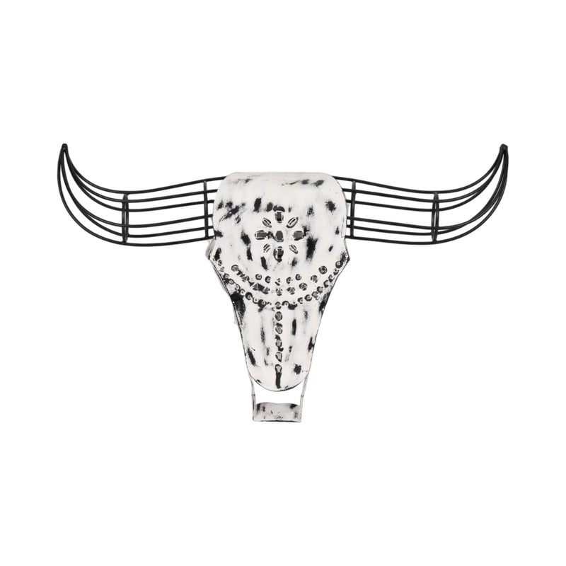 METAL, 12H BUFFALO WALL ACCENT, BLACK/WHITE