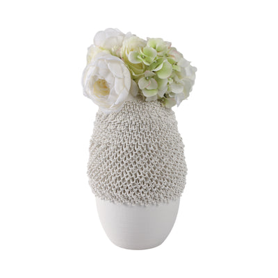 14 Arroyo Medium 3d Printed Porcelain Vase, Ivory