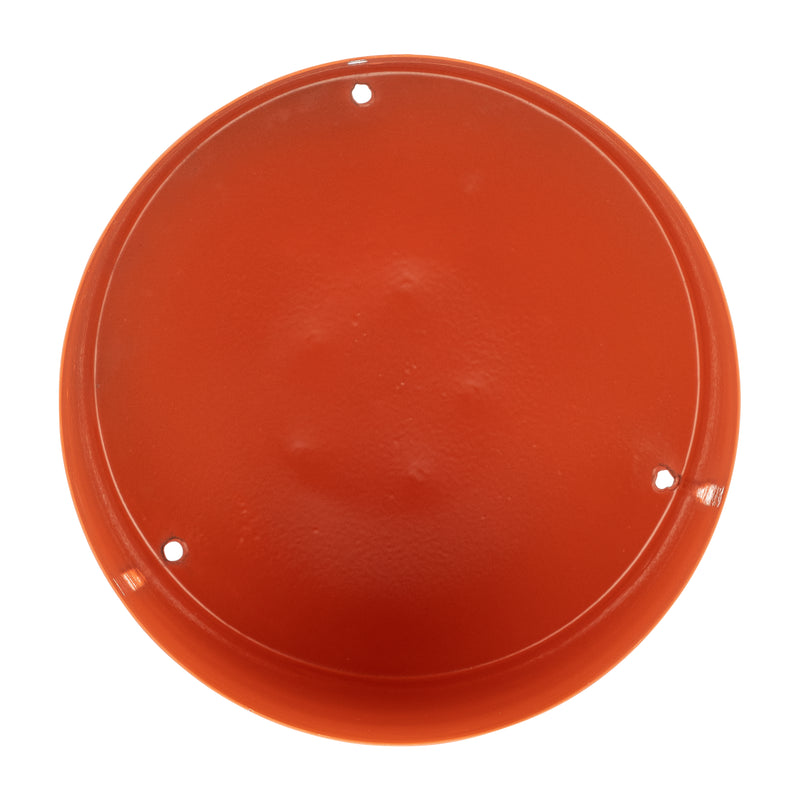 Ec Metal,6,flat Round Base Planter,burnt Orange