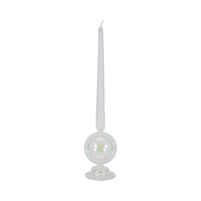 7 Glass Bubble Taper Candle Holder, Luster