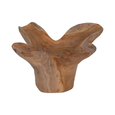 WOOD, 14 TEAK BOWL, NATURAL