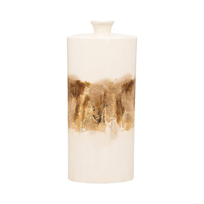 METAL, 20 FLASK VASE, PEARL/GOLD