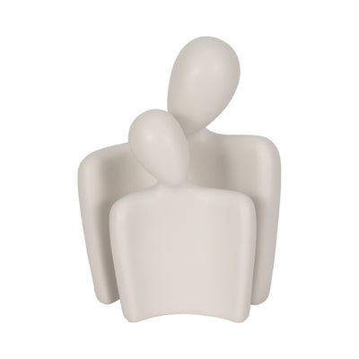 S/2 8/10 Textured Abstract Figures, White