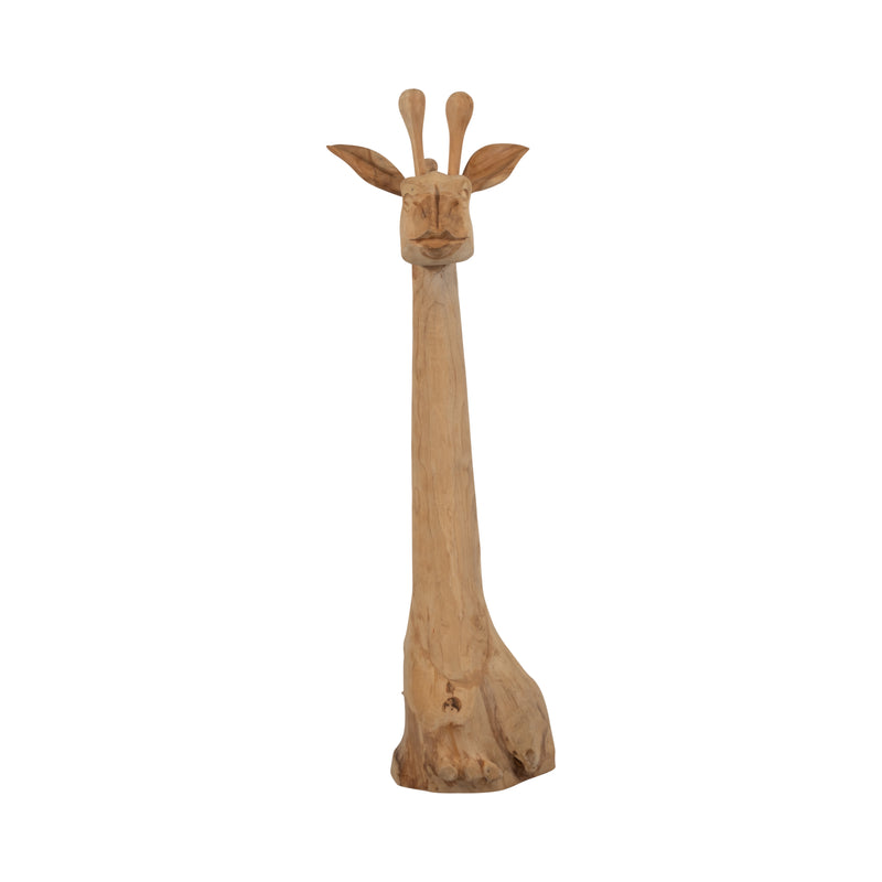 Wood, 45 Giraffe Bust, Natural