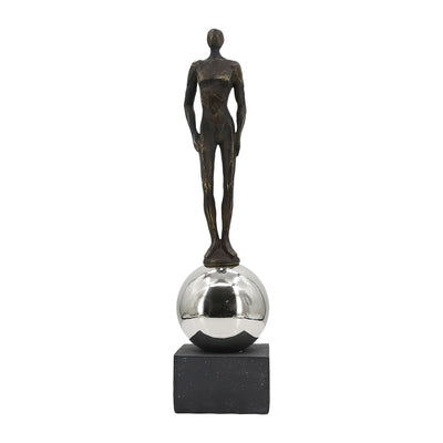 22 Augusta Male Statuary With Steel Sphere