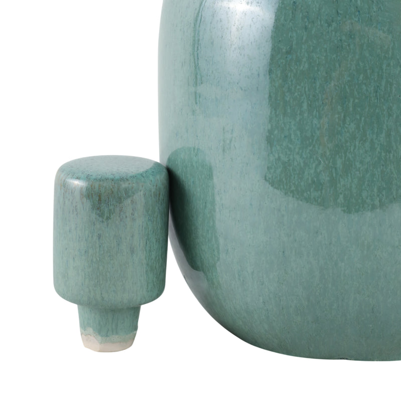 S/2 10/12 Corvallis Teal Ceramic Jars