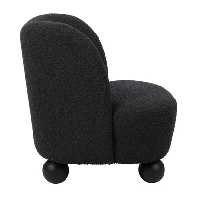 BALL-FOOT ACCENT CHAIR, BLACK