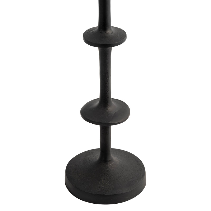 METAL, 36 ABACUS FLOOR PILLAR CANDLEHOLDER, BLACK