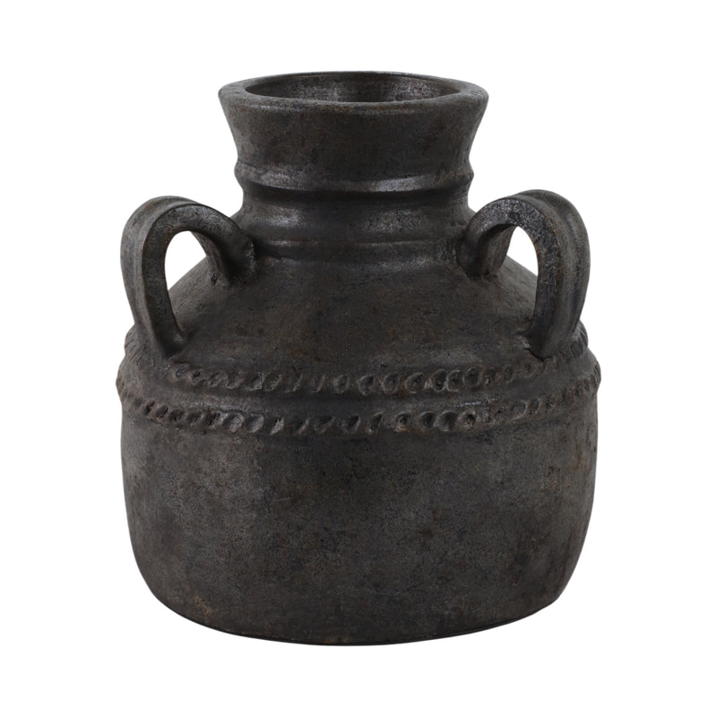 Terracotta, 12 Triple Handle Jug, Black