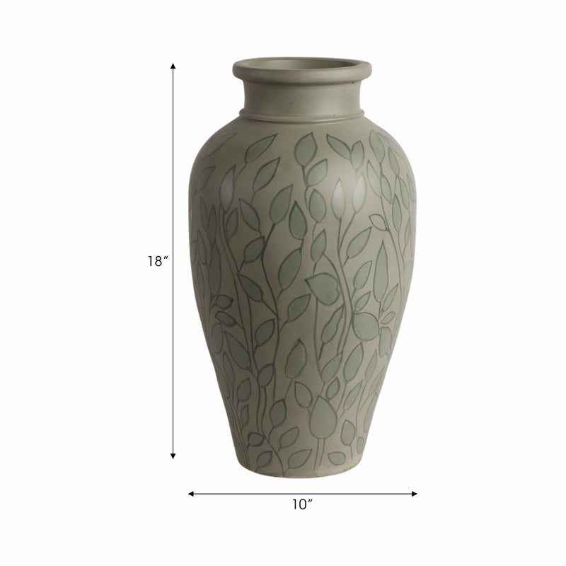 18 Macaire Large Green Vase