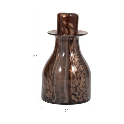 11 Hilary Small Brown Glass Bottle