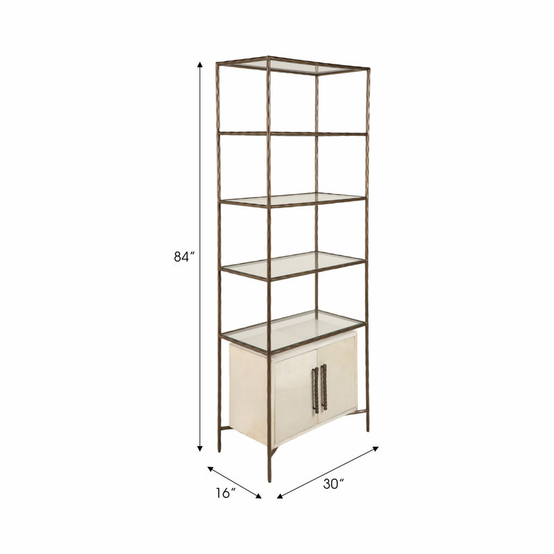 30 Azamara Real Hide Etagere Shelf