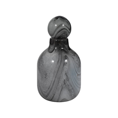 13 Katrina Gray Swirl Lidded Glass Bottle